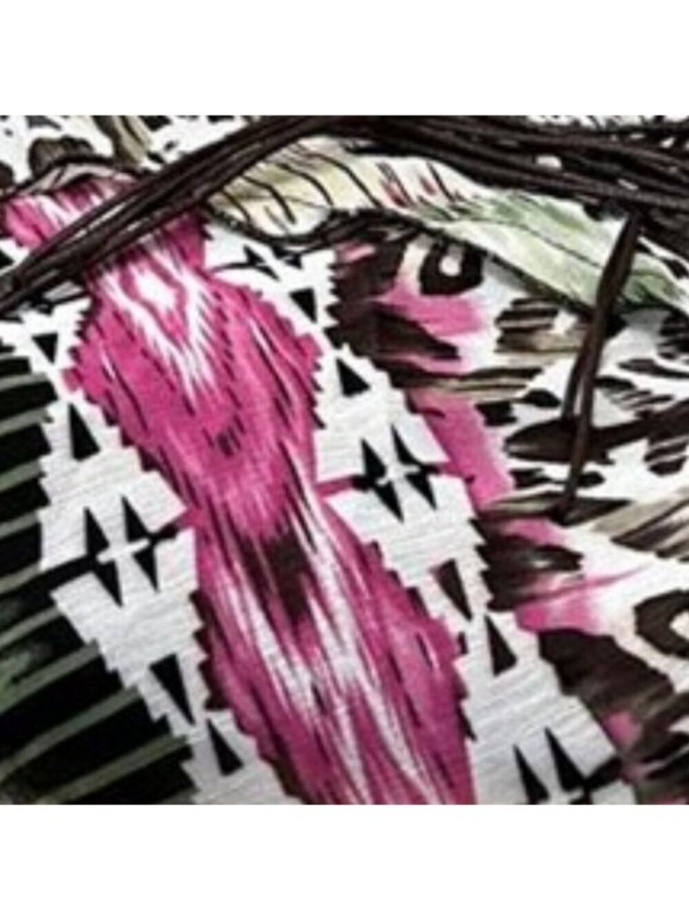 Dress Barn Retro Y2K Bohemian Midi Skirt Black, White & Vibrant Pinks & Greens - Picture 4 of 6